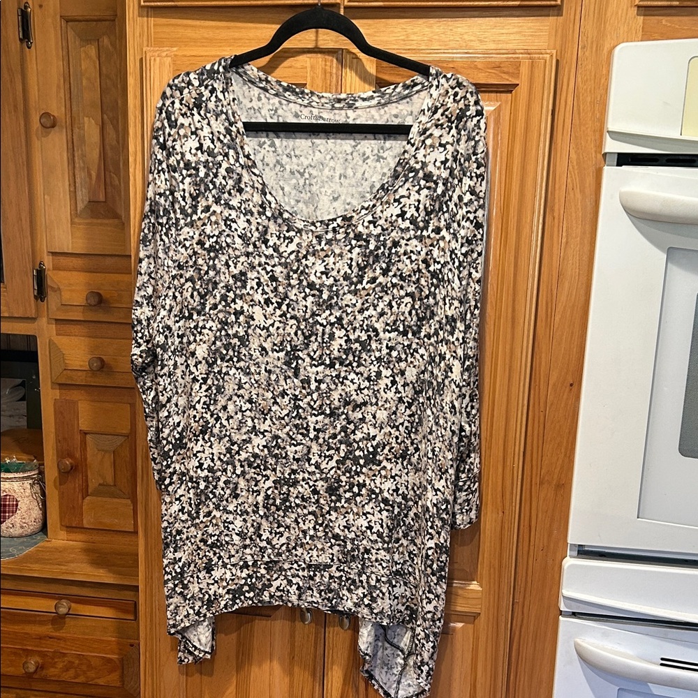 Croft & Barrow XXL 3/4 sleeve asymmetrical top.